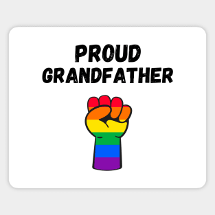 Proud Grandfather Rainbow Pride T Shirt Design Magnet